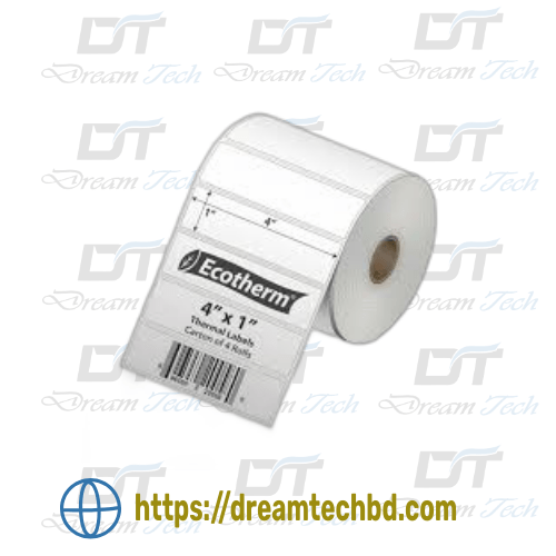 100mm x 25mm 4 x 1 inch direct thermal sticker