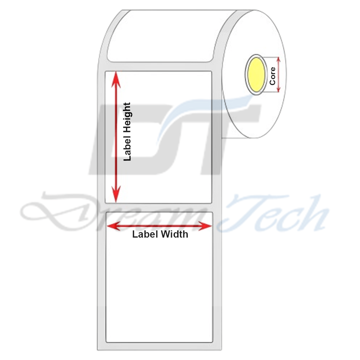 32mm x 27mm Transfer Thermal (TT) Barcode Label Sticker