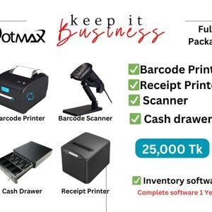 Thermal barcode printer + thermal pos printer+barcode scanner+ cash drawer
