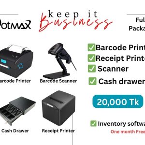 Thermal barcode printer + thermal pos printer+barcode scanner+ cash drawer