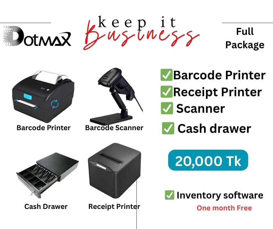 Thermal Barcode Printer + Thermal Pos Printer+barcode Scanner+ Cash Drawer
